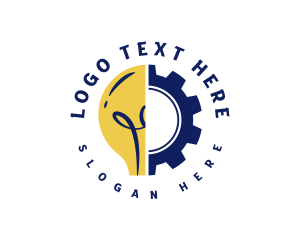Light Bulb Cogwheel Logo