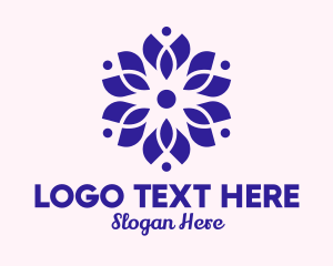 Thai Massage - Violet Flower Spa logo design