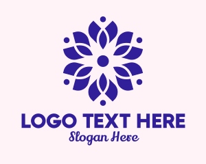 Massage - Violet Flower Spa logo design