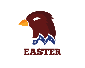 Hawk - Stars Patriotic Bird logo design