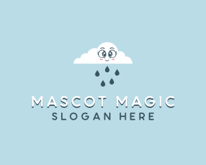 Rain Cloud Weather logo design