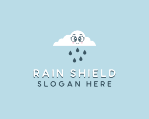 Rain Cloud Weather logo design