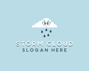 Rain Cloud Weather logo design