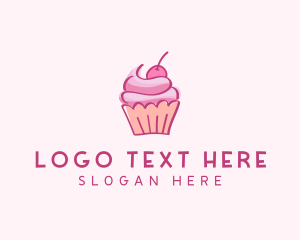 Icing - Cherry Cupcake Pastry logo design