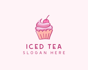 Cherry Cupcake Pastry logo design