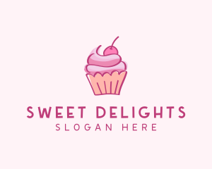 Cherry Cupcake Pastry logo design