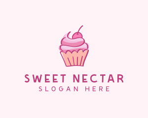 Cherry Cupcake Pastry logo design