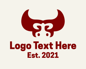 Meat Shop - Red Bull Mask logo design