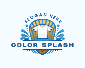 Splash Shirt Shield logo design