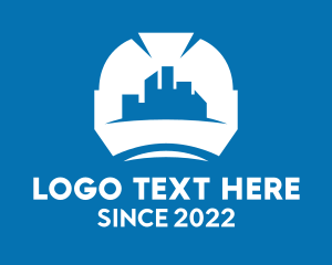 Skyline - Hard Hat City Construction logo design