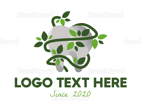 Organic Leaf Tooth Logo