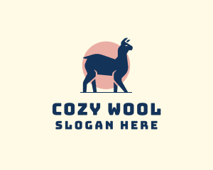 Wool - Wild Llama Sunset logo design