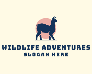 Wild Llama Sunset logo design