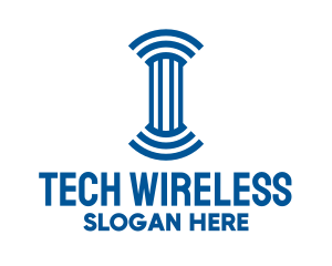 Wireless - Wifi Technology Pillar logo design