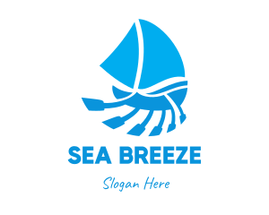 Sail Ship Oars logo design