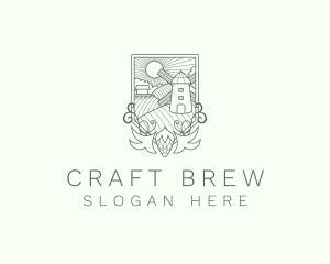 Beer Brewery Vineyard logo design