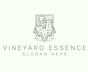 Beer Brewery Vineyard logo design