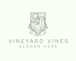 Beer Brewery Vineyard logo design