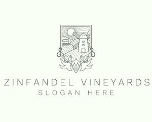 Beer Brewery Vineyard logo design