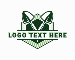 Digger - Shovel Gardening Lawn logo design