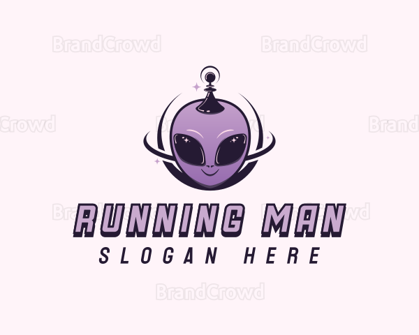 Retro Space Alien Logo