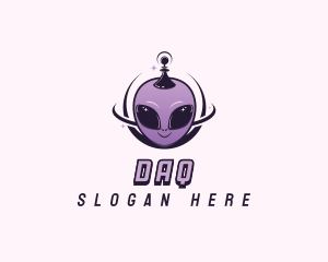 Retro Space Alien Logo