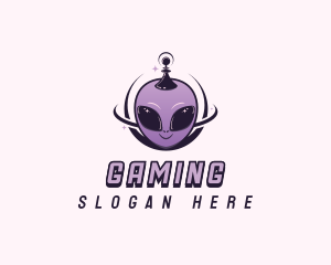 Retro Space Alien Logo