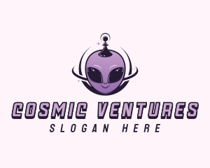Space - Retro Space Alien logo design
