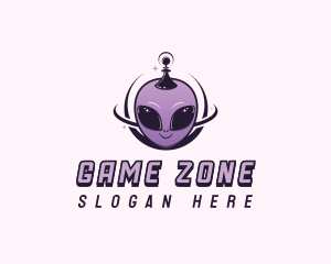 Retro Space Alien logo design