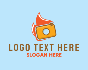 Hot - Flame Photography Studio logo design