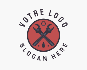 Mechanic Wrench Repair  Logo