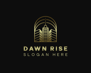 High Rise Building Realty logo design