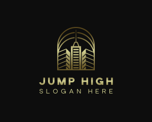 High Rise Building Realty logo design