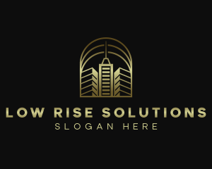 High Rise Building Realty logo design