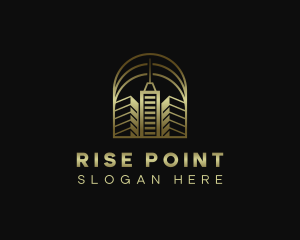 High Rise Building Realty logo design