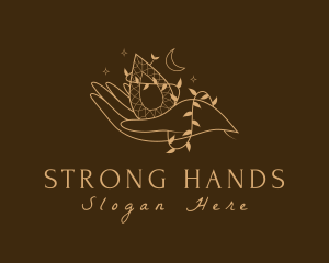 Luxury Hand Gemstone logo design