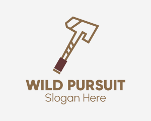 Hunting - Minimalist Hunting Hatchet logo design