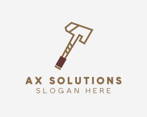 Ax - Minimalist Hunting Hatchet logo design