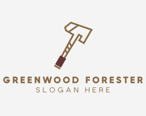 Minimalist Hunting Hatchet logo design