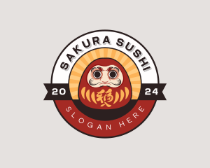 Japanese Daruma Doll logo design