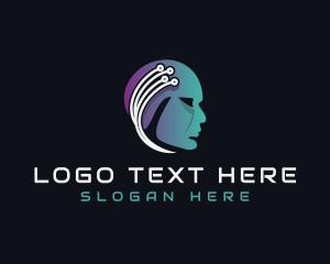 Futuristic - Tech Head Software logo design