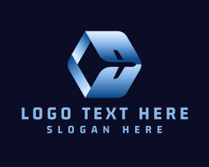 Jet - Airplane Freight Delivery Box logo design