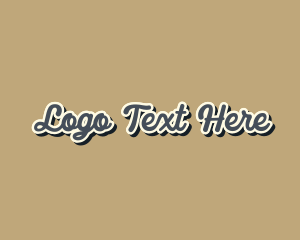 Retro Cursive Boutique Logo