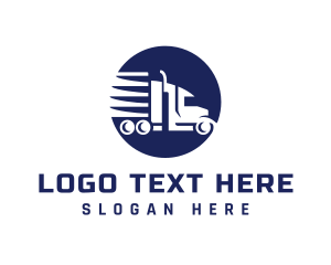 Trailer - Round Forwarding Truck logo design
