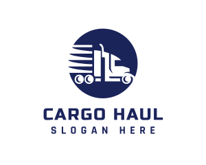 Round Forwarding Truck logo design