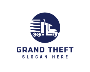 Blue - Round Forwarding Truck logo design