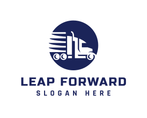 Round Forwarding Truck logo design