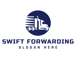 Round Forwarding Truck logo design