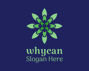Green Flower Pattern Logo