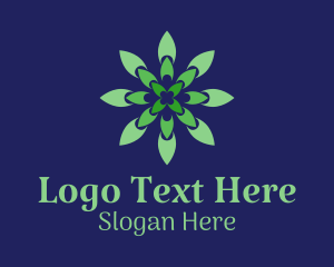 Green Flower Pattern Logo